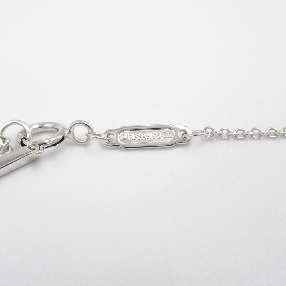 Tiffany Co T Smile Necklace White Gold Silver - Picture 4 of 6